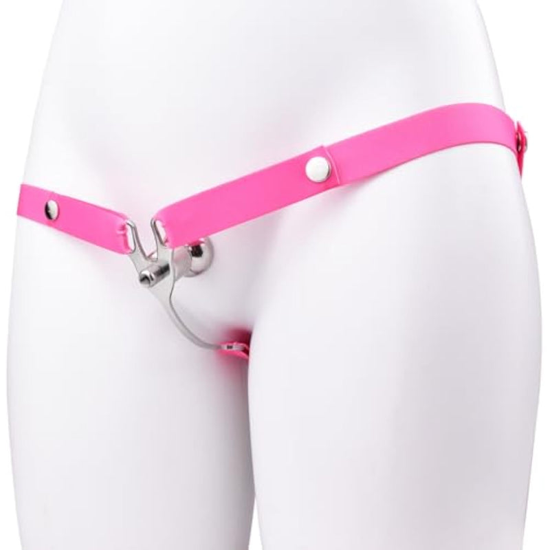 Chastity Devices Clip With Auxiliary Strap Flat Negative Chastity Belt Locked Cock Cage Adult Penis Sm Bondage Sissy Sex Toys For Men & Gay (Pink 3234)