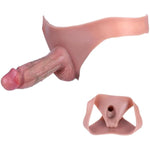 Realistic Soft Silicone Penis Enlarger,Penis Sleeve Extender Cock Sleeve,Reusable Cock Sheath Penis Pump, Strap On Dildo Panties For Men Couples Penis Enlargement, Prolonged Erection