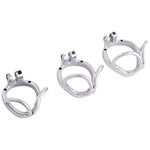 Male Chastity Device Base Ring Ergonomic Design Stainless Steel Cock Cage Closed Ring With Scrotal Splitter H945 (1.77 Inch / 45Mm)