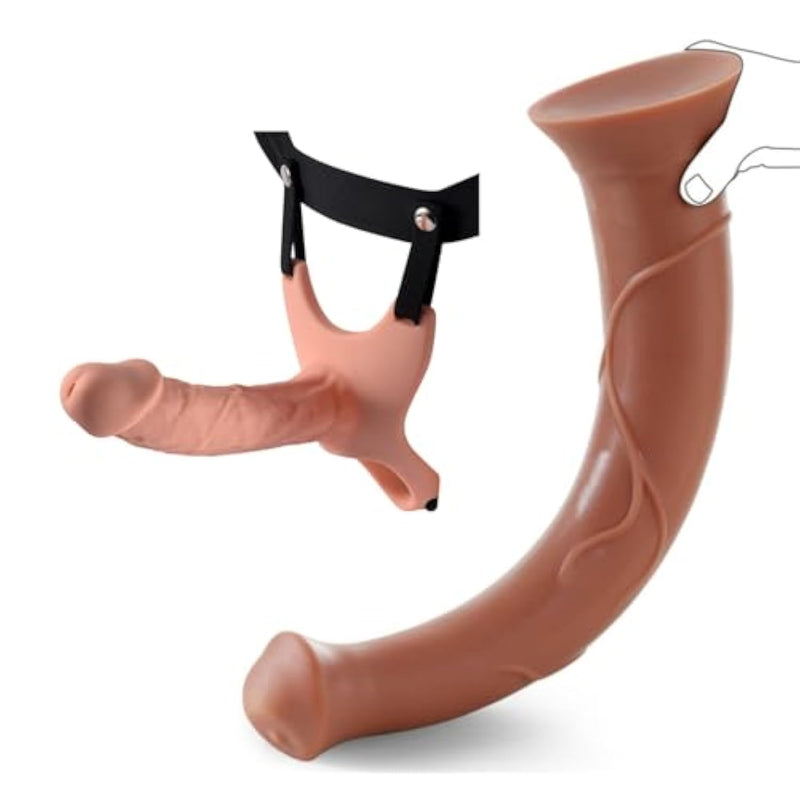 Hollow Strap-On System + 16.3 Inch Super Long Horse Dildo