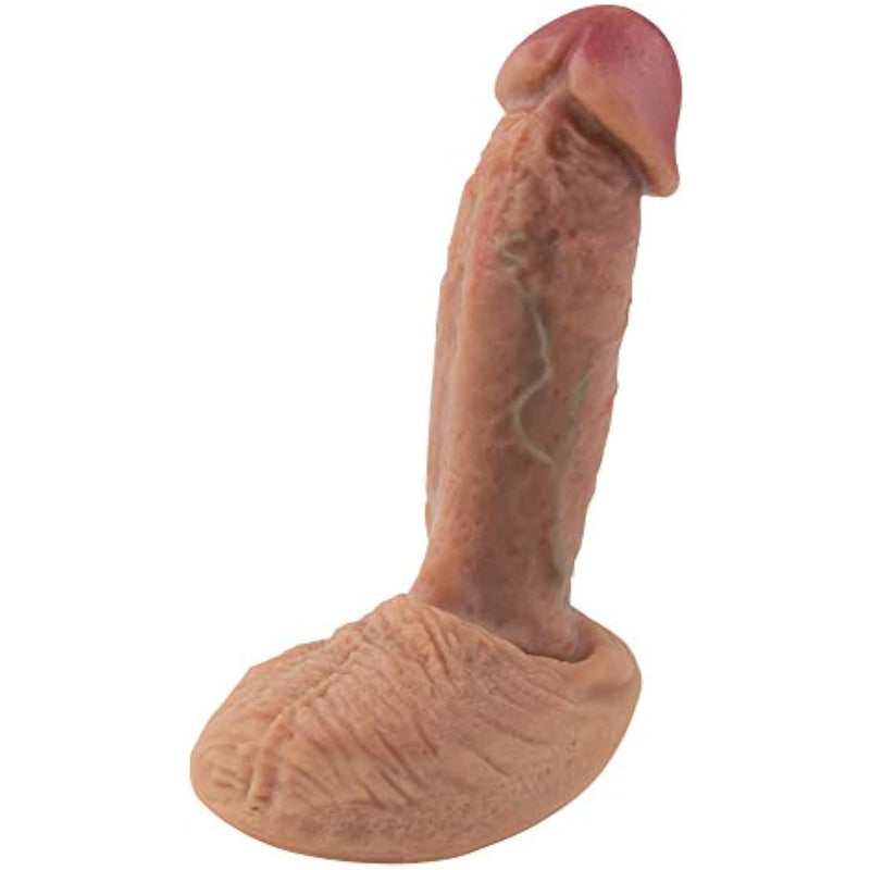 Realistic Dildo, Liquid Silicone Dual Density Penis Cock With Ultra Huge Suction Cup Lifelike Veins Glans