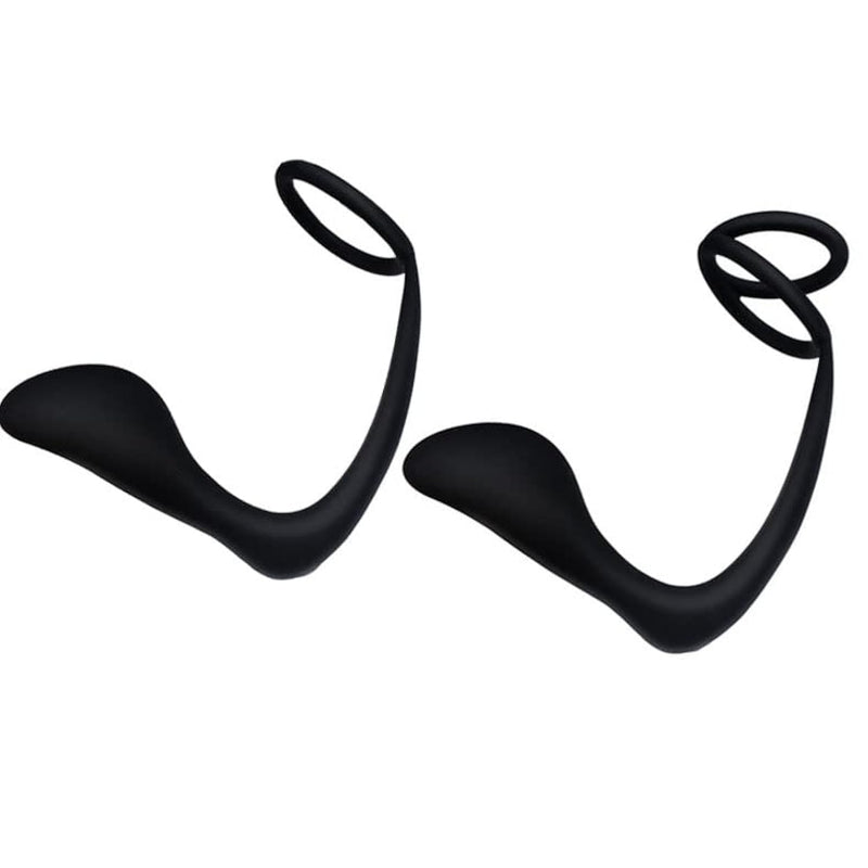 Invisible Wear Soft Silicone G-Spot Prostate Anal Massager Masturbator Orgasm Restraints Penis Rings. Tease Sexuales Para Thrusting Training Double Stimulator Gay Sex Toy Men Male (Double Lap)
