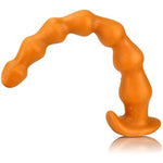 Super Long Anal Beads, Ultra Soft Liquid Silicone Anal Plug Flexible Butt Plug Prostate Massage Anal Sex Toys For Men Women Couples (M)