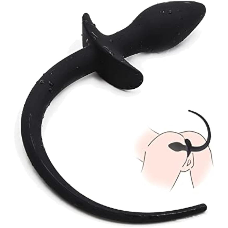 Anal Plug With Dog Tail Silicone Butt Plug Anal Plugs Fetish Vaginal Plug Sex Masturbation Sex Toys For Women Men Gay Couples Bdsm Sm Sex Game