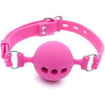 Silicone Breathable Ball Gag - Ball Gag Breathable Silicone Ball With Holes Open Mouth Gag Sex Toy For Adult Bondage Restraints Sex Play (M(1.7Inch Ball),Pink)