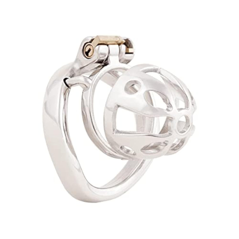 Male Cock Cage Adult Game Sex Toy Ergonomic Design Stainless Steel Stealth Lock J3245 45Mm