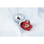 Butt Plush Plug Sex Heart Bell Anales Toy Plug Anal Butt Sex Heart Metal Bell Anal Butt Plug for Sex Heart Shape Crystal Butt Plug with Traction with Bag