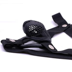 Male Chastity Belt Cock Cage Anti-Off Auxiliary Chastity Strap, V-Shaped Widen Elastic Band Chastity Device Accessories For Men (Black)