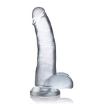 9-Inch Jock Strap Compatible Dildo with Crystal Clear Design