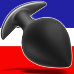 Anal Plug For Comfortable Long-Term Wear Butt Plug With Safe Curved Base & Slender Stem Black Silicone Prostate Massager Dilator Sex Toy For Women Men Masturbation (Xl)