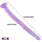 23.2 Inch Super Long Anal Plug Dildo, Large Butt Plug Anal Toy For Deep Pleasure, Flexible Prostate Massage G-Spot Stimulation For Men And Women (Purple)
