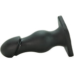 Doc Johnson Titanmen - The Rumpy - 6.5 Inch Durable Anal Plug with 6.9 Inch Girth and Phallic Tip - Flared Safety Base - Matte Finish - Butt Plug - Black