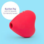 Heart Pleasure Air Clitoris Sucker & Enjoy Water Based Lube 8.5 Fl Oz - Couple Sex Toys Bundle