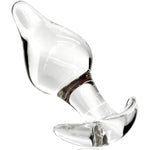 Anal Plug Glass Butt Plug For Comfortable Wear Prostate Massager Sex Toy With Curved Base And Tapered Tip For Men Women Masturbation (M)