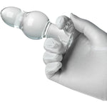 Graduated Anal Beads Sex Toys For Men Women And Couples Glass Butt Plug Gourd Shape Anal Trainer Transparent (L)