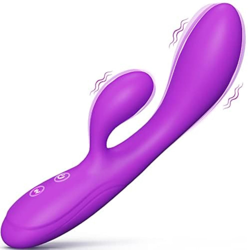 G Spot Rabbit Vibrator, Adult Toys For Clitoris G-Spot Stimulation,Waterproof Dildo Vibrator With 10 Powerful Vibrations Dual Motor Stimulator Adult Sex Toys For Women Or Couple Fun(Purple)