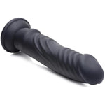 Electroshock Black Dildo 8 Inch Realistic Bbc Vibrating Gspot Sex Toy For Women, Penis Vibrator Electric Shock Sextoy Clit Stimulator E-Stim Dido [Made In Usa]