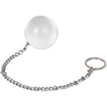 Glass Anal Beads Anal Ball Plugs, Crystal Anal Butt Plug With Metal Safety Chain Anus Dilator Anal Sex Toys Clear Anal Training Expander Dildo Anus Bead Massage Masturbation For Men Women (S)