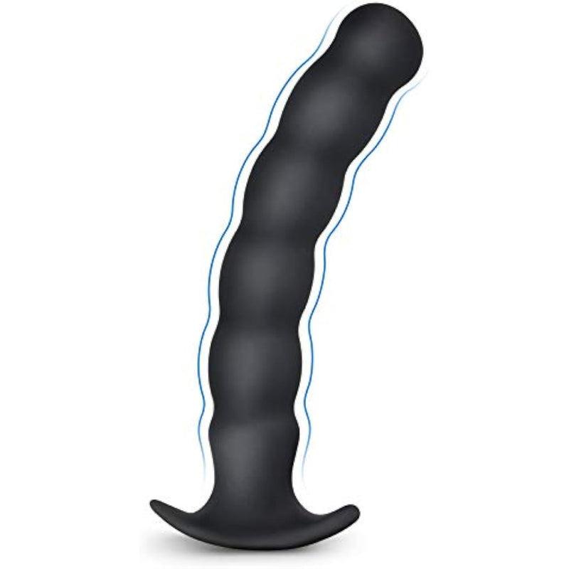 Anal Plug Silicone Anal Beads G-Spot Prostate Massager Black Dildo Thread Butt Plugs With Base Masturbation Adult Sex Toys For Men Women And Couples (Big)