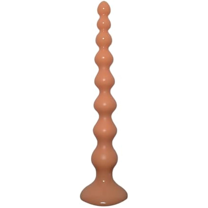 Long Anal Beads Anal Plug With 8 Anal Balls Ultra Soft Anal Chain Butt Plug With Strong Suction Cup Flexible Anal Sex Toys Anal Trainer For Men Women Couples Anal Toys (Skin Color, L)