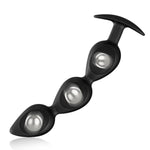 Anal Beads Silicone Butt Plug With Roller Beads Anal Trainer G-Spot Prostate Massage Masturbation Beginner Sex Toys For Women Men And Couples (M)