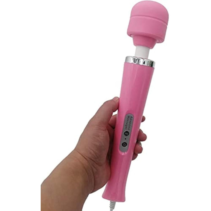 Powerful Handheld Massager with Strong Vibrations,Vibrator,Waterproof Clitoral Stimulator,Softer and Flexible, Rotating Dildo Vibrator for Men, Women & Couple(Pink)