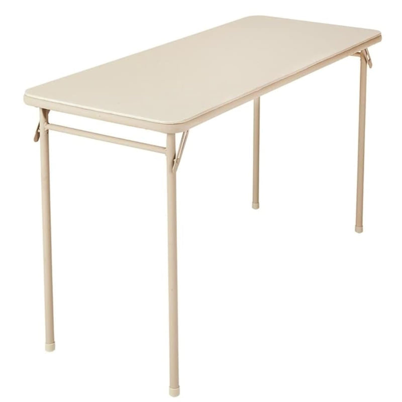 Cosco Folding Serving Table, 20" X 48", Antique Linen