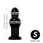 Anal Bead Butt Plug Trainer - Large Anal Plug Dildo with 2 Gradual Large Bead, Anus Dilator Anal Ball Prostate Massager Adult Sex Toy for Men Women (S)