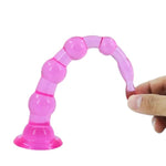 Anal Beads Super Long Anal Plug Large Butt Plug Dildos With Suction Cup Anal Sex Toy,6 Bead Flexible Anal Plug Anus Dilator Vaginal Prostate Massage Stimulation For Men Women(Pink)