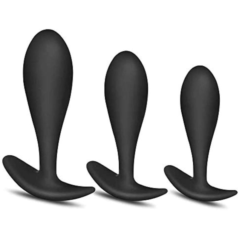 3 Pcs Anal Trainer Silicone Anal Training Kit Wearable Butt Plug With Safe Flared Base Adult Sex Toys For Beginners Advanced Men Women Couples