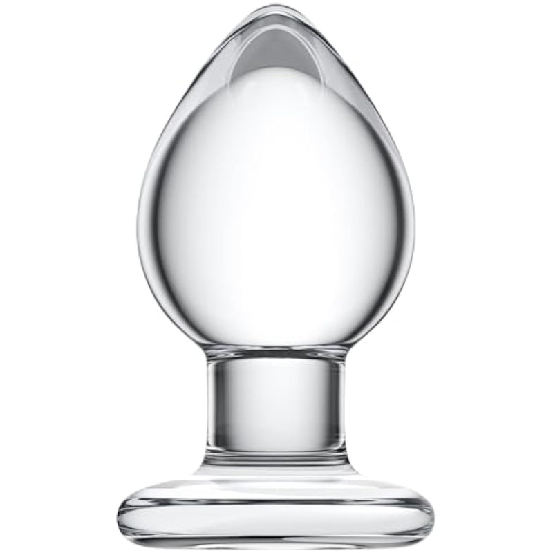 Glass Anal Butt Plug Trainer With Large Base - Crystal Anal Toys G-Spot Stimulation For Men Women Masturbation