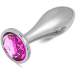 Small Butt Plug Anal Plug, Stainless Steel Personal Massager Butt Plug Sex Toy For Adult Women,Men And Couples,Rose Jeweled G Spot Anal Beads Toy