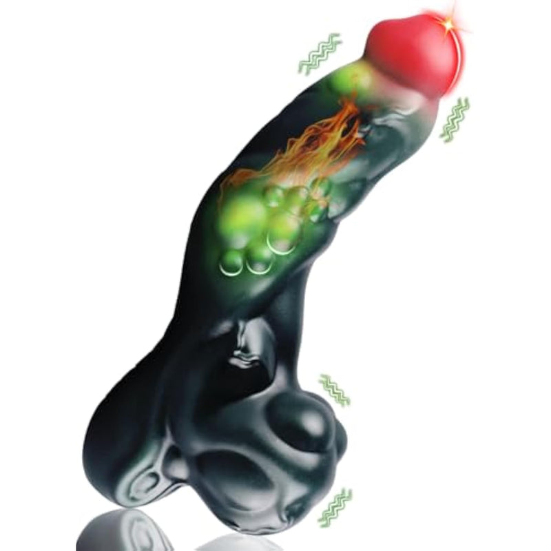 Monster Fantasy Special Dildo Sex Toys Dildos, 7.4” Colorful Safety Lifelike Rechargeabler Prostate Massaging Device For 10 Vbratory Modes For Men Women Couple Pleasure(Green)