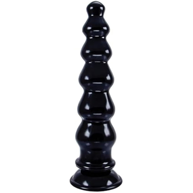 9.4 Inch Anal Dildo, Extra Long Thick Anal Plug With With 6 Beads, Vaginal Anal Stimulation G-Spot Prostate Massage Butt Plug With Strong Suction Cups For Women Men