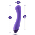 Blush Wellness G Ball 7" G-Spot Hither Motion Curved Vibrator For Women - Ultrasilk Puria Silicone Dildo Massager, 10 Vibe Modes, Usb Charge, Ipx7 - Adult Sex Toy For Female Pleasure Zones - (Purple)