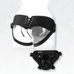Doc Johnson Vac-U-Lock Platinum - Corset Harness with Vac-U-Lock Plug and 3 Different Sized O-Rings - Compatible with O-Ring and Vac-U-Lock Dildos - Accomodates Up-To 60" Waist