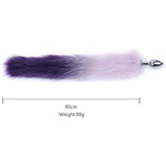 Fox Tail Anal Butt Plug Sex Adult Toys Flirting Tools For Couples Cosplay &Sm Role Play Gradient (Purple)