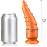 Liquid Silicone Anal Plug For Men And Women - Masturbation And Anal Expansion With Strong Suction Cup - Double Pleasure With Grain Layered Design On Both Sides (S)