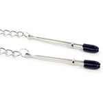Adjustable Tweezer Style Nipple Clamps For Bdsm Experience - Soft Rubber Tips, Metal Chain For Added Weight & Sensitivity - Perfect For Beginners And Experienced Users - Bondage Kink Collection