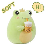 Large Frog Plush Pillow Stuffed Animal Toy,Big Size Cute Soft Toys 13" Fat Kawaii Hugging Pillows Cuddle Huggable Plushie,Gift For Kids