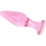 Small Pink Glass Anal Plug Little Butt Plug Sex Pleasure Wand Anal Toy For Beginner Starter