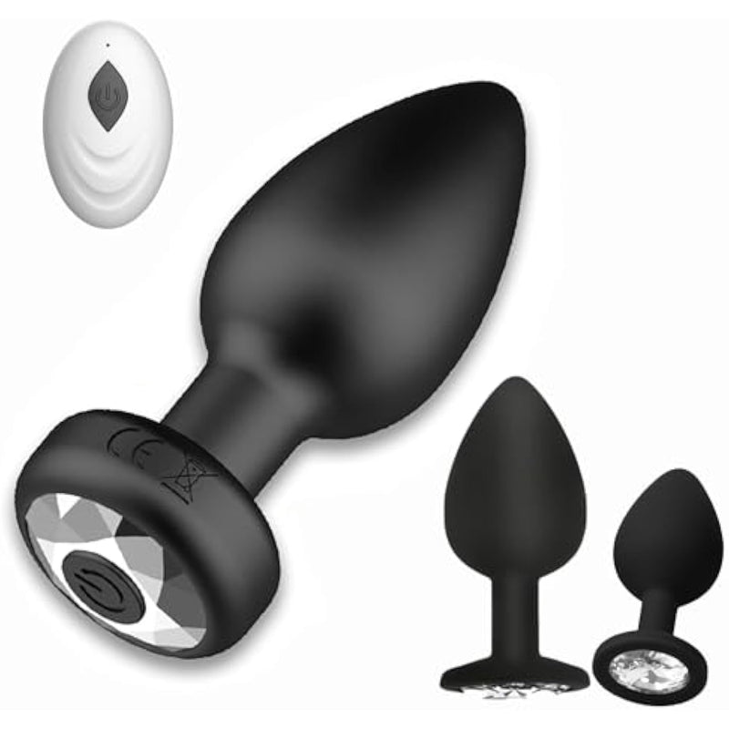 Anal Plug Vibrator With 3Pcs Butt Plug,Prostate Massager Anal Plug Vibrator,Wireless Remote Control 10 Frequency Vibration Mode, Adult Sex Toys & Games, Suitable For Men And Women And Couples Fun