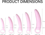 Dilator Kit Massage Anal Butt Plug Set TPE Anal Plug Dildo G-Spot Stimulator Vaginal Massager Pink 5 PCS Set for Women