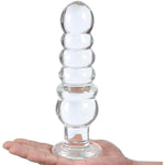 8.2" Huge Glass Anal Plug Large Butt Plug With Graduated Beads For Experienced Users Crystal G-Spot P-Spot Massager For Men Women