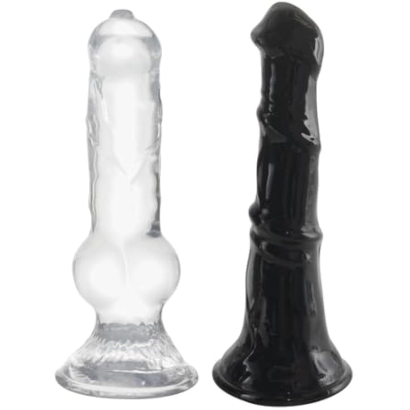 13 Inch Realistic Huge Wolf Dog Dildo + 13.8 Inch Huge Thick Horse Dildo