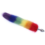 Fox Tail Anal Butt Plug Sex Adult Toys Flirting Tools For Couples Cosplay &Sm Role Play Gradient (Rainbow)
