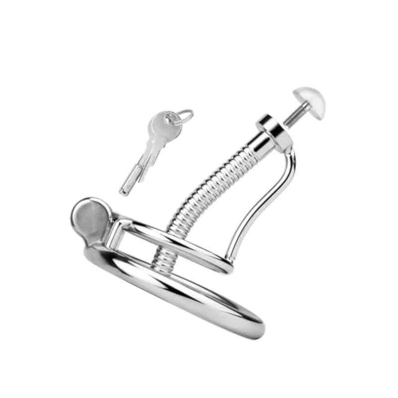 Wearable Stainless Steel Chastity Cage Adult Toys With Penis Plug Chastity Ring Sex Toys - Catheter Long Breathable Chastity Devices For Sissy Male Sex Toys Bdsm Kit(L)