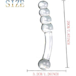 Crystal Glass Dildo Penis Anal Beads Butt Plug Masturbation Personal Massager G-Spot Stimulation Adult Sex Toy,Double Head Design Butt Plug Dildo Masturbation Penis Anal Plug For Women Men