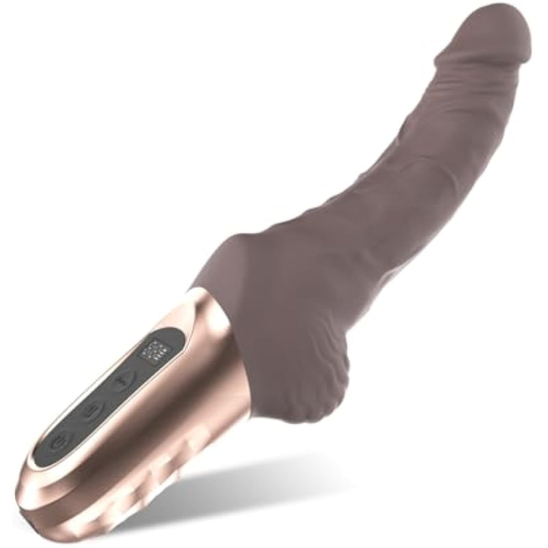 Sex Toys 9.8 Inch Thrusting Dildo - Led Display Vibrator With 9 Thrusting & 9 Vibrating Modes, Adult Sex Toys Stimulating G Spot Anal, Realistic Silicone Dildos Sex Toy For Women And Couples