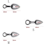 Metal Anchor Anal Plug Set Stainless Steel Bullet Pull Ring Anal Plug Sex Toys For Couple